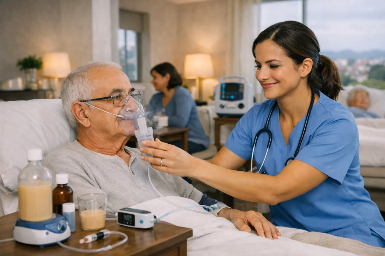 ¿Qué especialista realiza el apoyo en recuperación de enfermedades respiratorias?