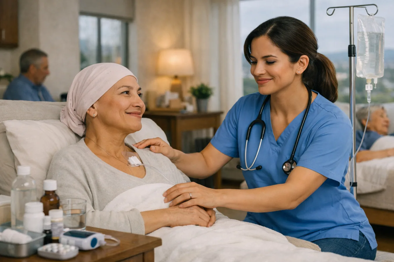 ¿Qué especialista realiza la atención a pacientes con cáncer en casa?